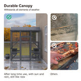 TIMHAKA Catio Outdoor Cat Enclosure, Large Cat House for Winter with Weatherproof Cover, Solid Wood Feral Cat Shelter with 7 Platforms & 2 Resting Box, Walk in Indoor Ourdoor Cat Cage, 72 inch TIMHAKA