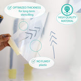 STENCILIT® Diamonds Wall Stencil for Painting - Large 24 x 39 in, Geometric Wall Stencils for Painting Large Pattern, Scandinavian Wall Stencil STENCILIT