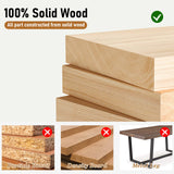 jiteentarou 71 Inch Farmhouse Dining Table, Solid Wood Rustic Kitchen Table, Large Wooden Rectangular Dinner Table for Dining Room, Home Office, Living Room Furniture, Easy Assembly, Walnut Wirebrush jiteentarou