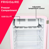 FRIGIDAIRE EFR372-PINK 3.2 Cu Ft Pink Retro Compact Rounded Corner Premium Mini Fridge Frigidaire