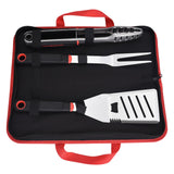 CuCut BBQ Tools Set, Stainless Steel Spatula, Fork & Tongs with with Portable Bag, Essential Accessories for Barbecue & Grill, Grilling Cooking Gifts for Men Dad - JJ19627 CuCut