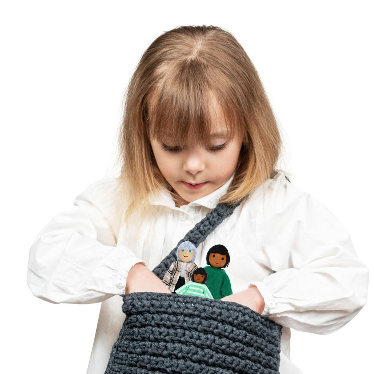 ONEST 20 Pieces Wooden Dollhouse Family Set Mini People Figures Dog Cat Sets Dollhouse Dolls Wooden Doll Family Pretend Play Figures Accessories for Pretend Dollhouse Toy ONEST