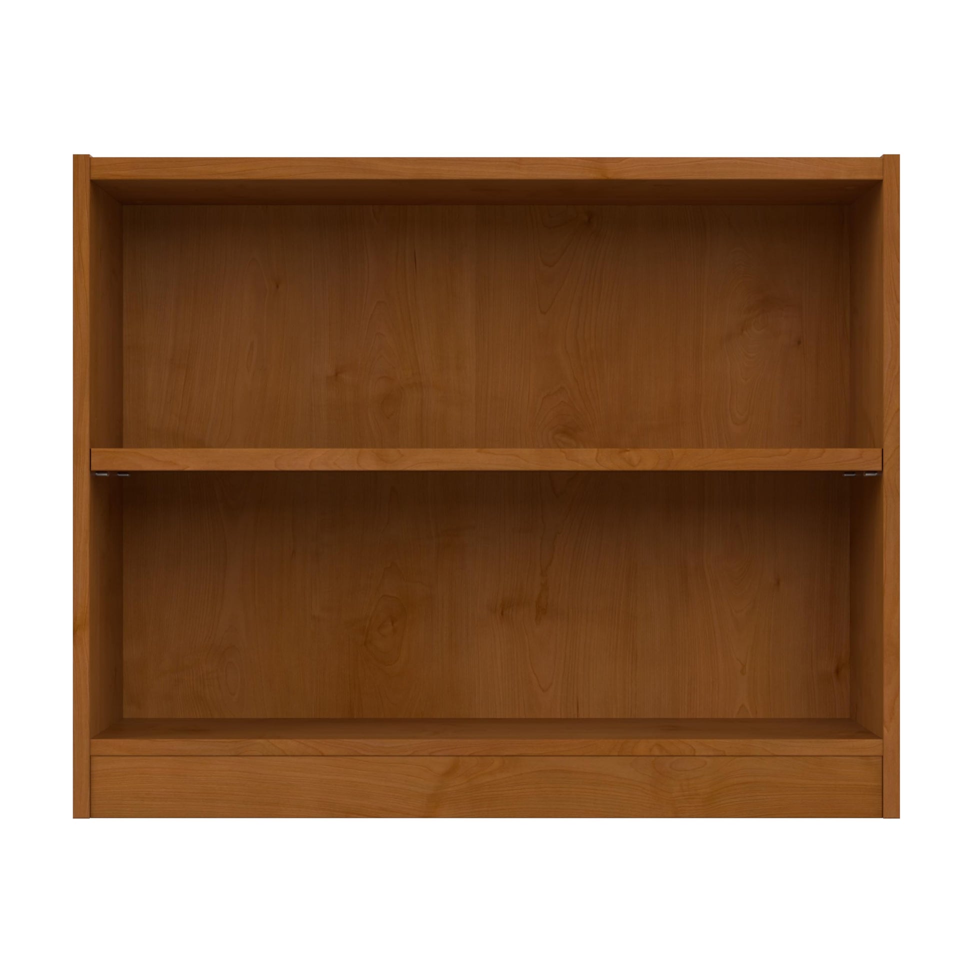 Bush Furniture Universal Small 2 Shelf Bookcase - Natural Cherry Finish - WoodArtSupply