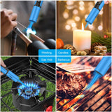 Torch Lighters 2 Pack Windproof Adjustable Jet Flame Butane Lighter, Refillable Gas Torch Lighter for Candles Grill BBQ Fireplaces Camping (Butane Not Included) TOPKAY
