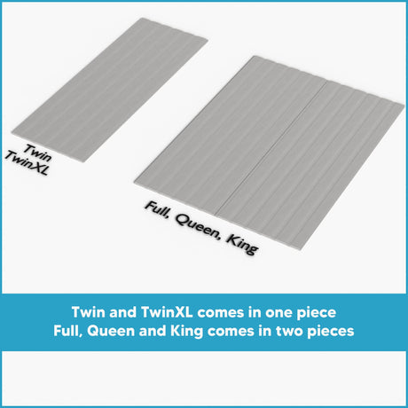 Continental Sleep, 0.75-Inch Heavy Duty Vertical Wooden Bunkie Board/Bed Slats with Cover, Enhance Mattress Support, Queen(60"), Grey Continental Sleep