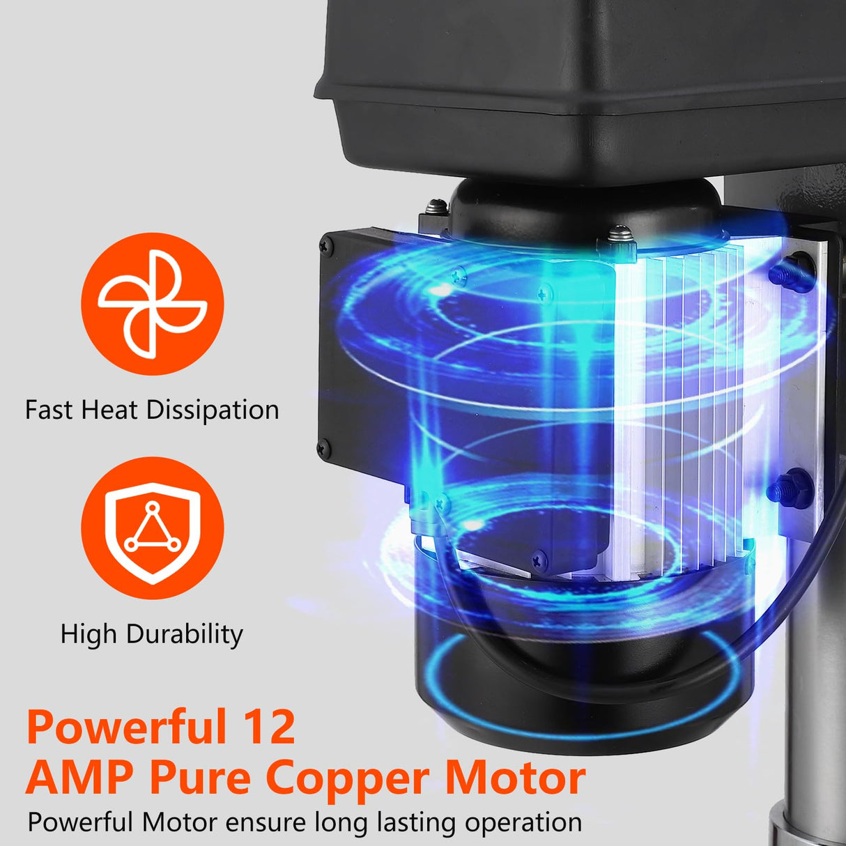 17 in Floor Drill Press with Swing-away Safety Guard, 12 Amp 120V Pure Copper Motor, 200-3630 RPM Variable Speed, 0-45° Tilting Worktable, Tabletop Drilling Machine for Wood Metal CuisinAid