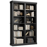 Garvee 74.5" Tall Bookshelf with Double Storage, 6-Tier Large Bookshelf, Double Wide Bookshelves w/ 12 Cubbies, Wide Freestanding Bookcases for Livingroom Office Library (Blcak, 74.5"H*46.1"W*12.4"D) Garvee