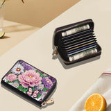 JZHYOAN DIY Diamond Art Credit Card Holder for Woman, Small Wallet Coin Purse Keychain Zipper Business Anti-demagnetization Card Holder Wallet Family Adult Man JZHYOAN