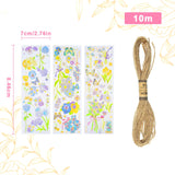Chenkaiyang 6Pcs Mini Dried Flowers Bouquet, Mixed Natural Dried Flowers Gypsophila Bouquets Boutonniere Table Centerpieces Birthday Cake Flowers for DIY Crafts with 3 Flower Stickers 10m Hemp Rope Chenkaiyang