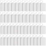 Duufin 150 Pieces Rectangle Sublimation Keychain Blanks Double Side Heat Transfer Blanks MDF Blank Board Key Rings Blanks for Sublimation DIY and Craft Duufin