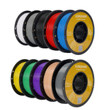 Kingroon PLA Plus（PLA+）3D Printer Filament, 10 Rolls, Dimensional Accuracy +/- 0.03 mm, 10kg Spool(22lbs), 1.75 mm，Black White Grey Red Blue Green Purple Skin Silver Yellow Kingroon