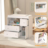 GOFEI Baby Changing Dresser with Large Tabletop, 3 Drawers, Open Storage Space, and Open Storage Shelf – Ideal Changing Table for Nurseries and Baby Rooms GOFEI