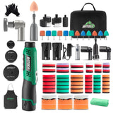 BATOCA S6 Mini Polisher Cordless Polisher for Car Detailing, 2x2.0Ah Batteries, 0mm Rotary Buffer, 3mm and 12mm Dual Action Polisher 1-3 Inch, 2 Different Speeds Heads Systems, 4.2k-21k or 1-5k RPM BATOCA