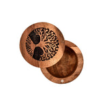 Samhita Handmade Acacia Wood Urn for Human Ashes, Tree of Life Wooden Box Urns for Ashes - Cremation Pet Urns for Dogs Ashes, Urn for Ashes (3.5" x Samhita