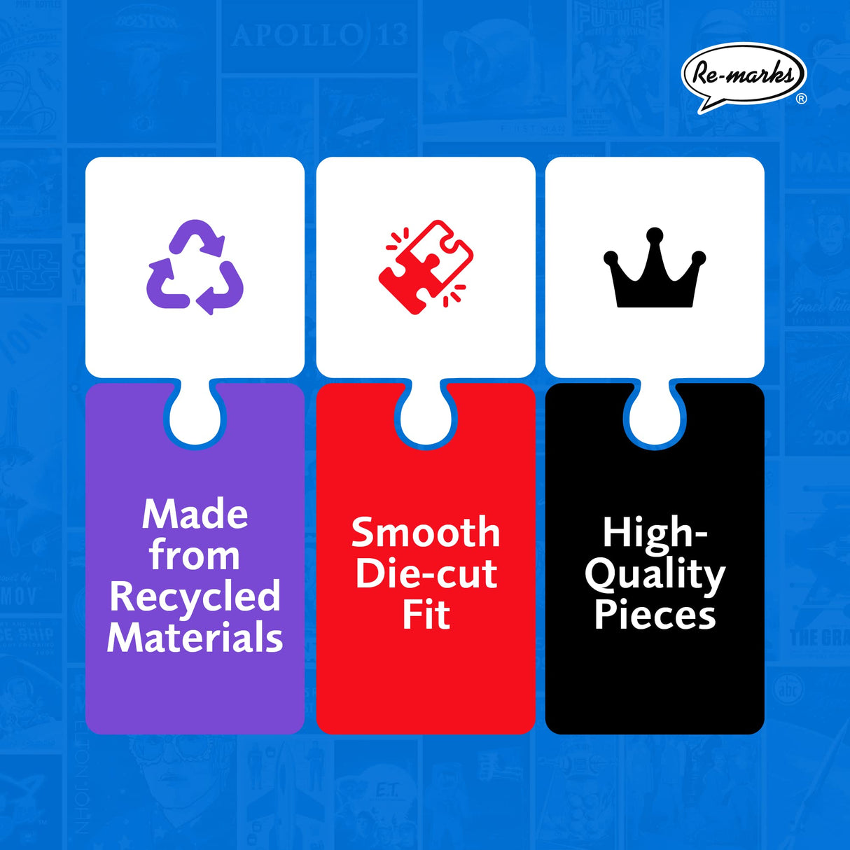 Re-marks Space Collage Puzzle, 1,000-Piece Jigsaw Puzzle for All Ages Re-Marks