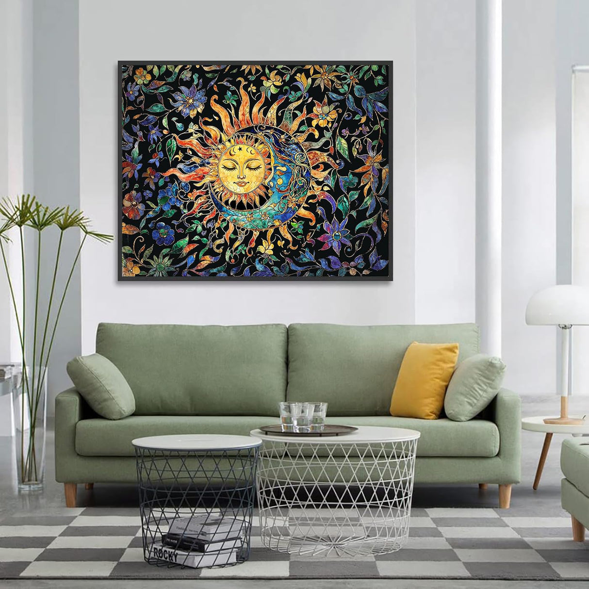 ARPADAMO Diamond Art Kits for Adults,5D Sun and Moon Diamond Painting DIY Landscape Diamond Art Diamond Painting Kits for Adult,Round Full Drill Diamonds, Diamond Art Kits for Home Decor-12x16inch ARPADAMO