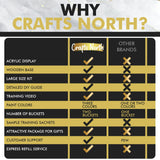 Crafts North Hand Casting DIY Kit for Couples | Complete kit with Acrylic Display, Wooden Base, and Step-by-Step Guide to Create a Perfect Hand molding Christmas Gift Crafts North