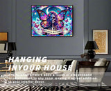 igoodom Diamond Art Kits for Adults, Sugar Skull Diamond Painting Kit, Full Drill Round Butterfly Diamond Art Kits, DIY Gem Art and Crafts for Home Wall Decor Gift 16x12inch igoodom