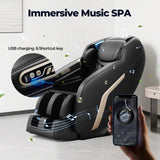 BOSSCARE Zero Gravity SL-Track Massage Chair: 2025 3D Full Body Recliner - Back Heating Deep Stretching Massage Chairs for Home Office - Body Scanning HiFi Bluetooth BOSSCARE