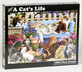 Vermont Christmas Company A Cat's Life Jigsaw Puzzle 1000 Piece Vermont Christmas Company