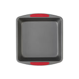 GoodCook MegaGrip 8” x 8” Non-Stick Square Baking Pan with Silicone Grip Handles - Heavy-Gauge Steel Cake Pan Baking Dish for Brownies, Bread, Cake, Baked Goods GoodCook