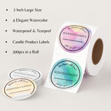 Mobiusea Creation Candle Label Roll | 2 Inch Waterproof Labels for Candle Making Supplies, Tins, Jars, Boxes Packaging Mobiusea Creation