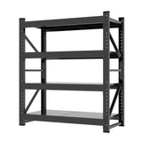 Kobito 5000LBS Storage Shelves, 59" W Garage Shelving Heavy Duty Adjustable Shelving Units, 4 Tier Metal Garage Shelves Industrial Shelving for Garage, Warehouses, Basement, Black Kobito
