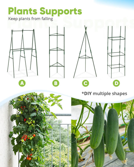 Quictent Galvanized Raised Garden Bed 6x3x2 Ft Metal Planter Box Bottomless for Backyard Outdoor, Include 1 pc Tomato Cage (Dark Gray) Quictent