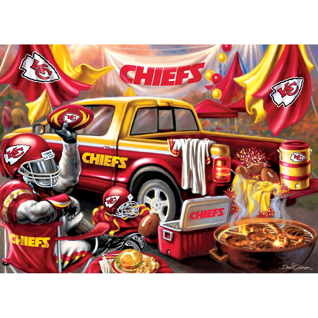 Masterpieces 1000 Piece Jigsaw Puzzle for Adults - NFL Kansas City Chiefs Gameday - 19.25"x26.75" Masterpieces