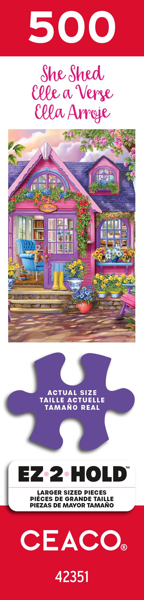 Ceaco - Chris Bigelow - She Shed - 500 Larger Sized Piece Jigsaw Puzzle Ceaco