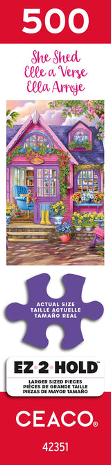 Ceaco - Chris Bigelow - She Shed - 500 Larger Sized Piece Jigsaw Puzzle Ceaco
