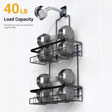 AKTECKE Shower Caddy Hanging Bathroom Organizer: Rustproof Shelf for Inside Shower - No Drilling Racks Over Showerhead - Bath Shelves for Shampoo Soap AKTECKE