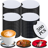 Sliner 500 Pcs 2.75 Inch Sublimation Blanks Car Coaster Sublimation Coasters Blanks Circular Opening Neoprene Absorbent Car Cup Holder Coaster for Thermal Sublimation DIY Crafts Painting Heat Transfer Sliner