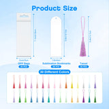 Sublimation Bookmark Blank Double Sided - 30Pcs Metal Bookmark Blanks Bulk + 30 Colors Bookmark Tassels, Bookmark Making Kit, for DIY Bookmarks, Book Lovers, Crafts, Reading Gifts Mkway