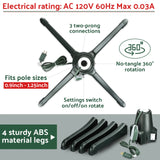 Hortsun Christmas Tree Stand 360 Degree Rotating Adjustable Tree Stand Replacement Electric Revolving Xmas Tree Base for up to 7.5ft Artificial Holiday Trees, Green Hortsun