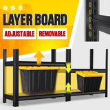 RPGHJJ 59" W Garage Shelving Heavy Duty Garage Storage Shelves Metal Shelving Unit 5T Adjustable Industrial Utility Shelf 3000LBS Black Organization Rack for Warehouse Storage,72" H x 59" W x 20" D RPGHJJ