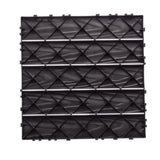 76-Pack Interlocking Deck Tiles - 11.42"x11.42" Dark Gray Polypropylene Flooring, 68.80 Sq.Ft Waterproof & Moisture-Proof Outdoor Patio Tiles, Easy Snap-Together Installation! Zjjseloru