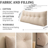 TESICA Corduroy Wedge Pillow Triangular Headboard Wedge Backrest Positioning Support Bed Rest Reading Pillows Headboard Wedge Pillows Bolster for Day Bed Bunk Bed, Navy Blue TESICA