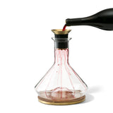 RBT Decanter with Wood Coaster and Micro-Perforated Aerator,Clear RBT