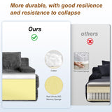 NNSNG 110" U Shaped Boneless Couches for Living Room with 2 Movable Ottomans,5 Seats Modular Cloud Sectional Couch Sofa(Gray) NNSNG