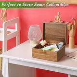 DRASTAR Keepsake Box, Wooden Box with Hinged Lid, Large Memory Box, Acacia Wooden Storage Box, Decorative Wooden Box with Lids, Treasure Box for Crafts, Photo Storage Box DRASTAR