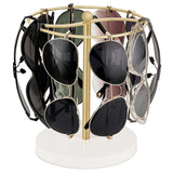 Mkono Sunglasses Organizer Glasses Holder Stand Sunglass Storage Display Eyeglasses Rack for up to 12 Pairs of Eyewear Glasses for Table Dresser Desk Countertop Bedroom, Set of 1, Gold Mkono