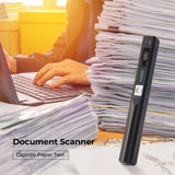 MUNBYN Portable Scanner, Photo Scanner for A4 Documents Pictures Pages Texts in 900 Dpi, Flat Scanning, Include 16G SD Card, Wand Document Reader Uploads Images to Computer Via USB Cable, No Driver MUNBYN