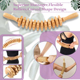 Wood Therapy Massage Tools Kit, Wooden Massager Tools, Body Contouring & Shaping, Muscle Pain Relief Massager Tool, Lymphatic Drainage Massager, Wooden Rollers for Massage, Wooden Body Sculpting Tools PURE VIBE