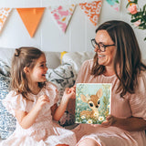 Aestalrcus Paint by Numbers Kit for Kids with Frame, Deer Paint by Numbers for Kids Ages 4-8-12,DIY Acrylic Oil Painting for Home Wall Decor Gift 8 x 8 Inch (with Frame Easel) Aestalrcus