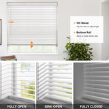 LazBlinds 2-inch Cordless Faux Wood Blinds with Royal Valance, Room Darkening Horizontal Window Blinds, Inside Mount Blinds for Windows - Fit for Window 28.875'' W x 36'' H - White LazBlinds