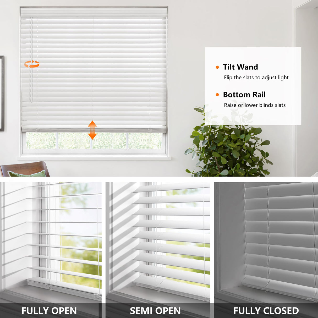 LazBlinds 2-inch Cordless Faux Wood Blinds with Royal Valance, Room Darkening Horizontal Window Blinds, Inside Mount Blinds for Windows - Fit for Window 34.625'' W x 36'' H - White LazBlinds
