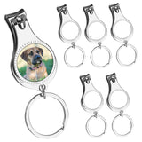 Framendino, 6 Pack Sublimation Blanks Keychains Nail Clipper Metal Bottle Opener Heat Transfer Keychain Fingernail Clipper for Birthday Graduation Gifts Framendino