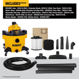 DEWALT Shop Vacuum Wet and Dry Vac with Detachable Leaf Blower, 3 in 1 Heavy Duty Wet Dry Vacuum Cleaner 9 Gal for Home, Garage, Car, Workshop, Jobsite, Lawn Care, Yard, Patio, 5 Peak HP, DXV209P DEWALT