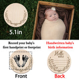 Mayyi Newborn Birth Announcement Sign,Personalized Baby Announcement, Custom Engraved Wooden Baby Name Sign, Newborn Photo Props, Hello World Newborn Mayyi